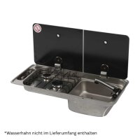 CAN FL1401, 2 Flammen mit Spüle & Glasdeckel
