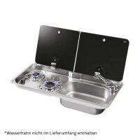 CAN FL1765, 2 Flammen mit Spüle & Glasdeckel