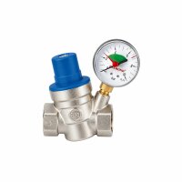 Wasserdruckregler 1/2" mit Manometer Druckminderer 3...