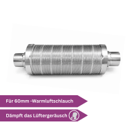 Schalldämpfer für Warmluftrohr 60mm